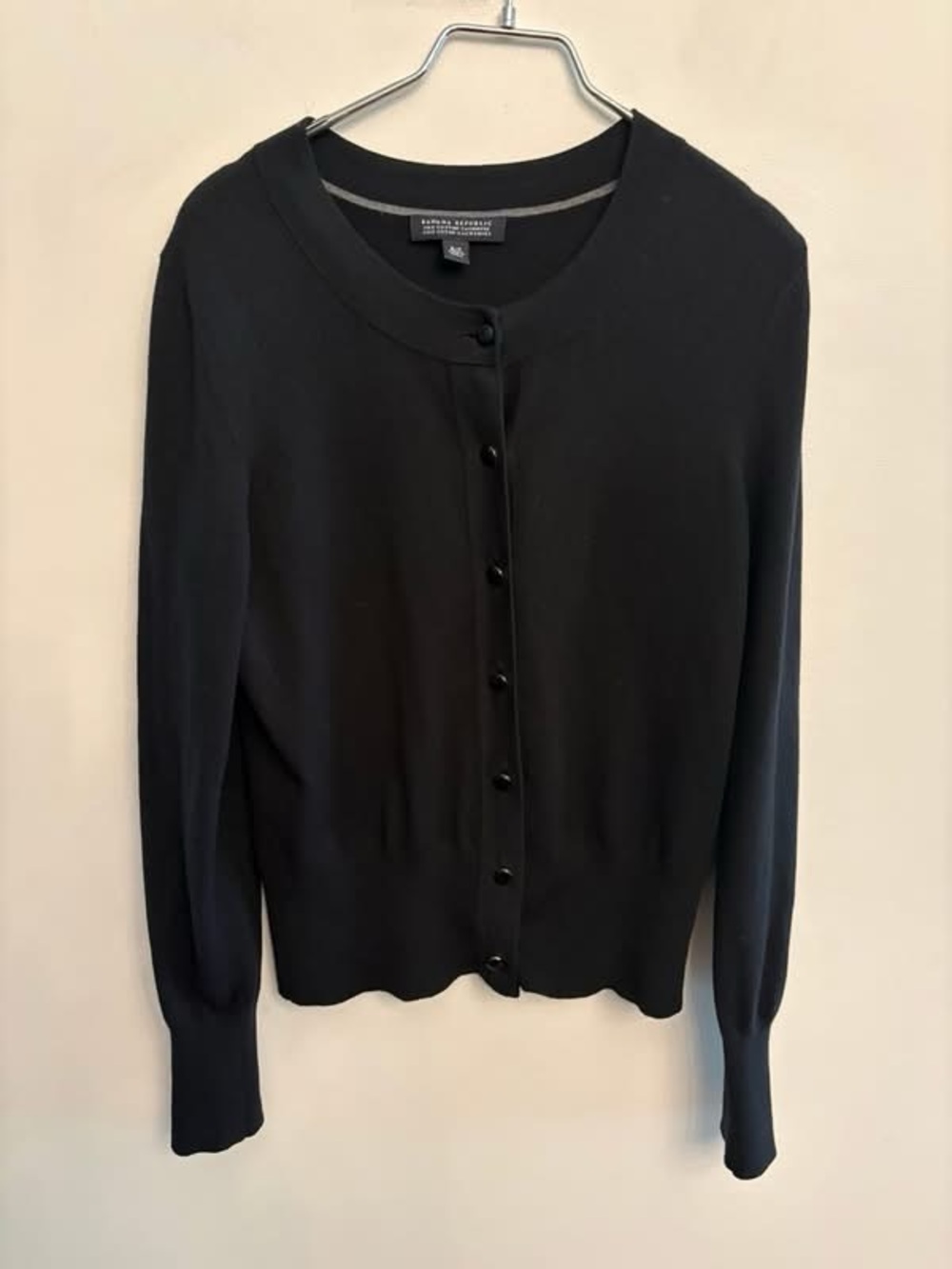 Banana Republic Silk Cotton Cashmere black cardigan size Small